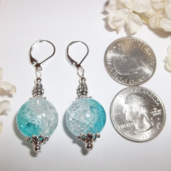 Turquoise Blue Earrings, Blue Earrings, Earring, Earring, Jewelry, Jewelry 5126 - Picture 2 of 10